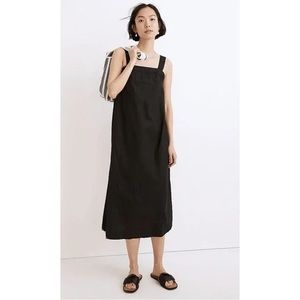 Madewell Linen-Cotton Princess-Seamed Midi Dress